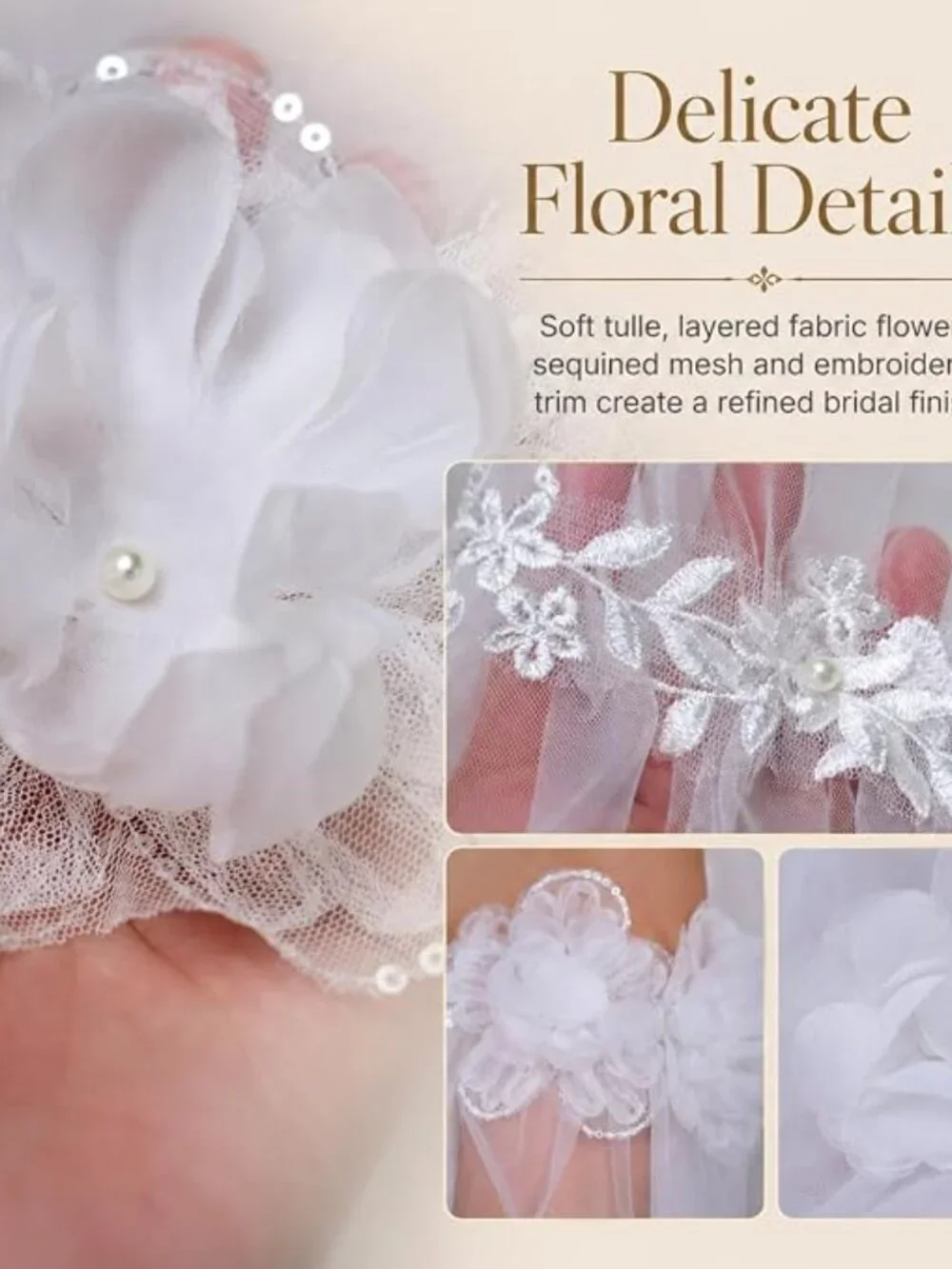 Bridal Detachable Sleeves Gloves